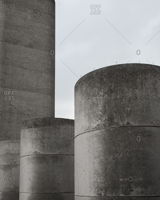 Architectural concrete cylindrical columns