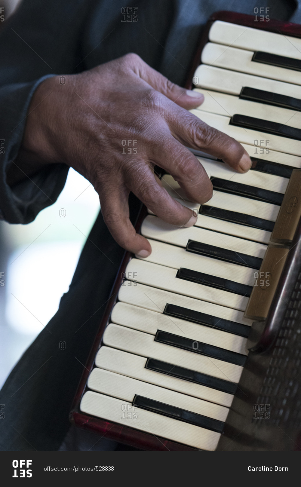 Mariachi performer a playing an accordion stock photo OFFSET