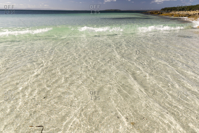 Ocean waves on tranquil beach at Jervis Bay