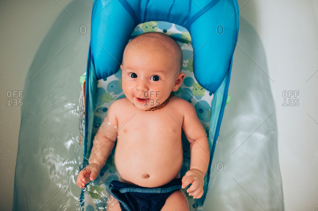 baby bath seat stock photos OFFSET