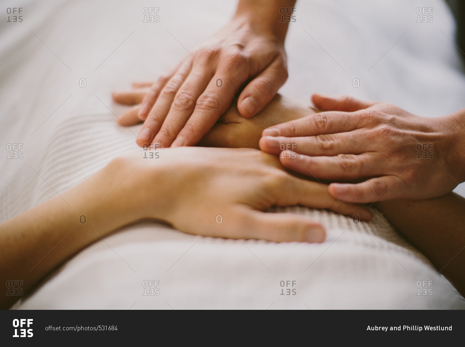 Hands during a massage
