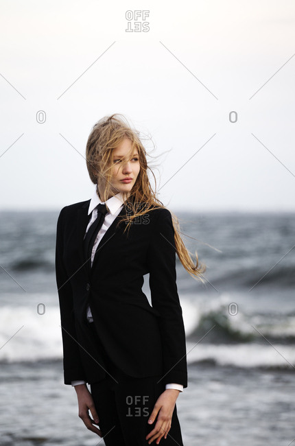 Girl on sale in suits