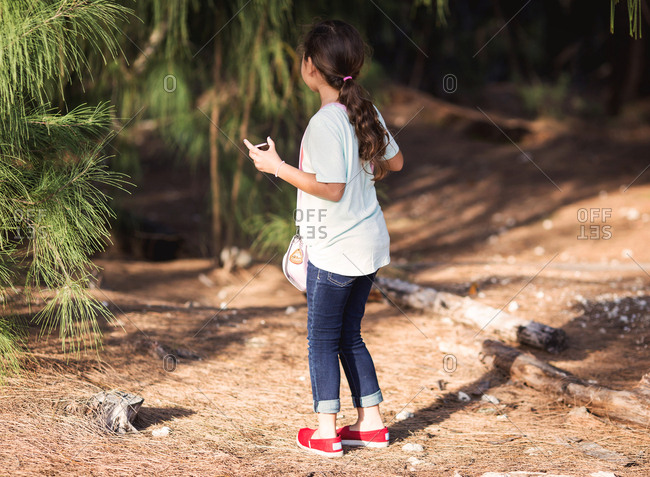 Young girl on a nature adventure