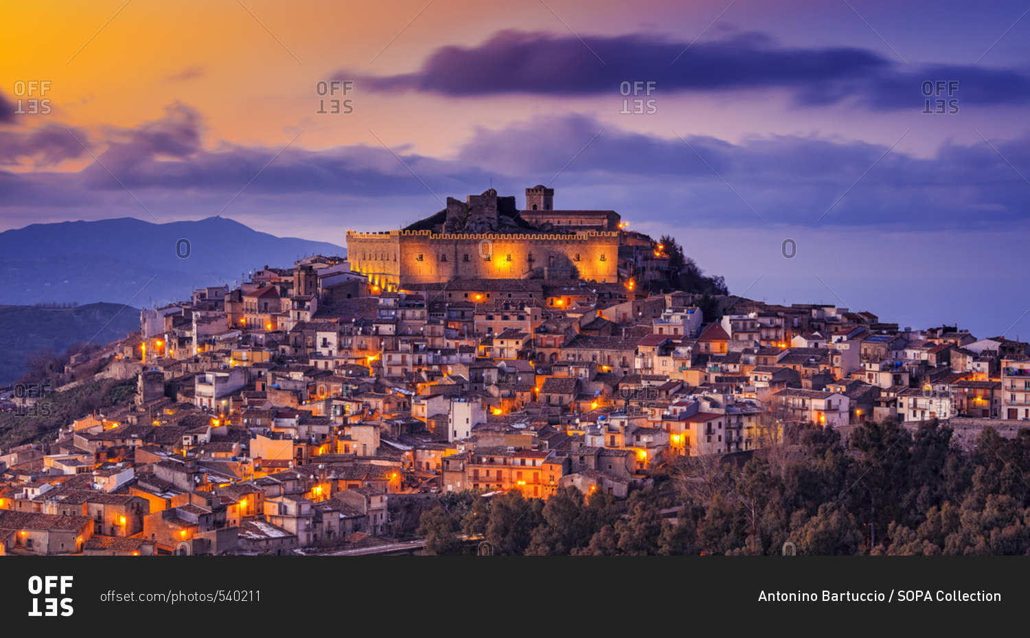 Town at sunset - Offset Collection stock photo - OFFSET