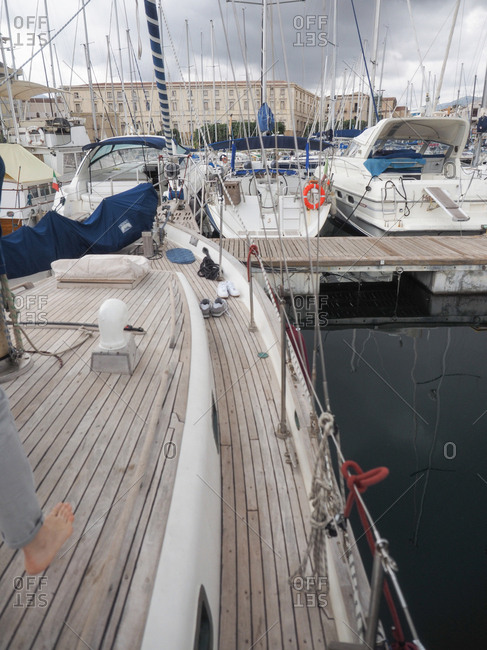 Palermo, Italy - December 17, 2016: Boats in the harbor