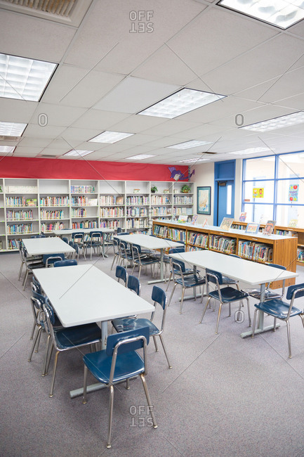 Del Obispo Elementary School in Dana Point, CA. - January 10, 2017: Empty library in elementary school.