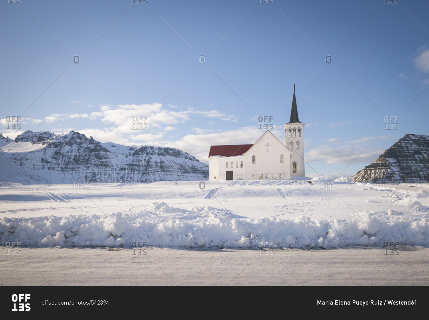 Iceland- Grundafjoerdur- church near Kirkjufell