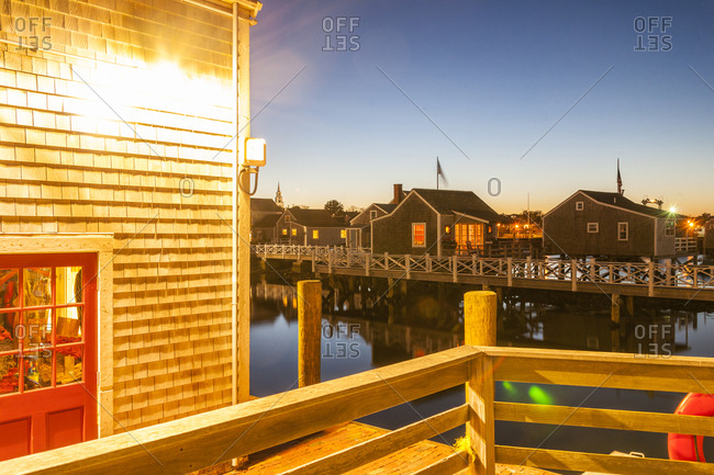 USA, Massachusetts, Nantucket Island . Straight Wharf