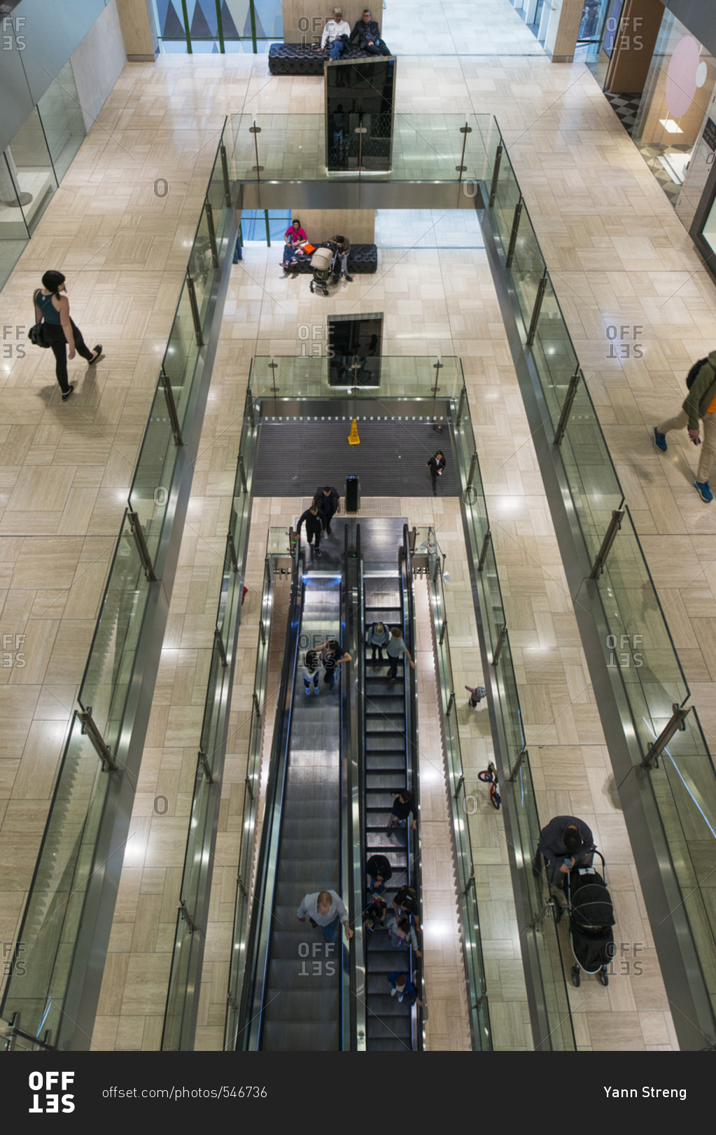 January 2, 2017 - Melbourne, Australia: Shoppers on escalator in ...