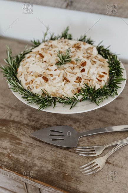 Cheesecake Styled with Rosemary