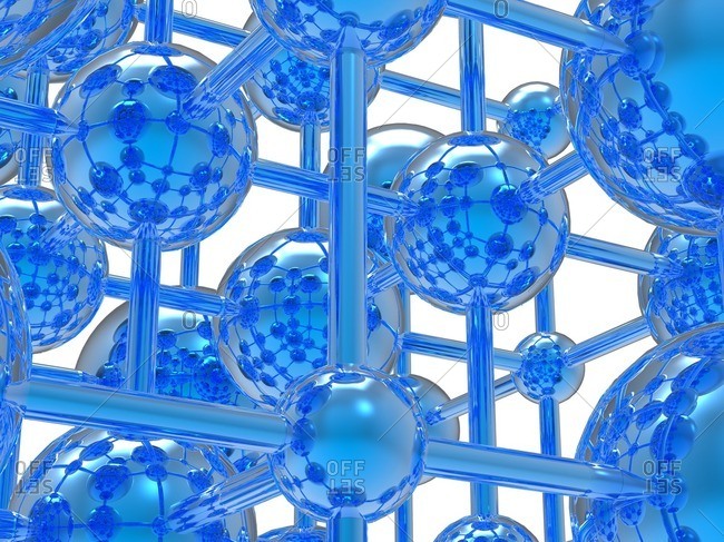 Generic molecule, computer artwork - Offset