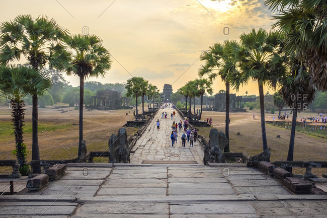 Krong Siem Reap, Siem Reap, Cambodia - April 23, 2015: Angkor Wat, UNESCO World Heritage Site, Siem Reap Province, Cambodia
