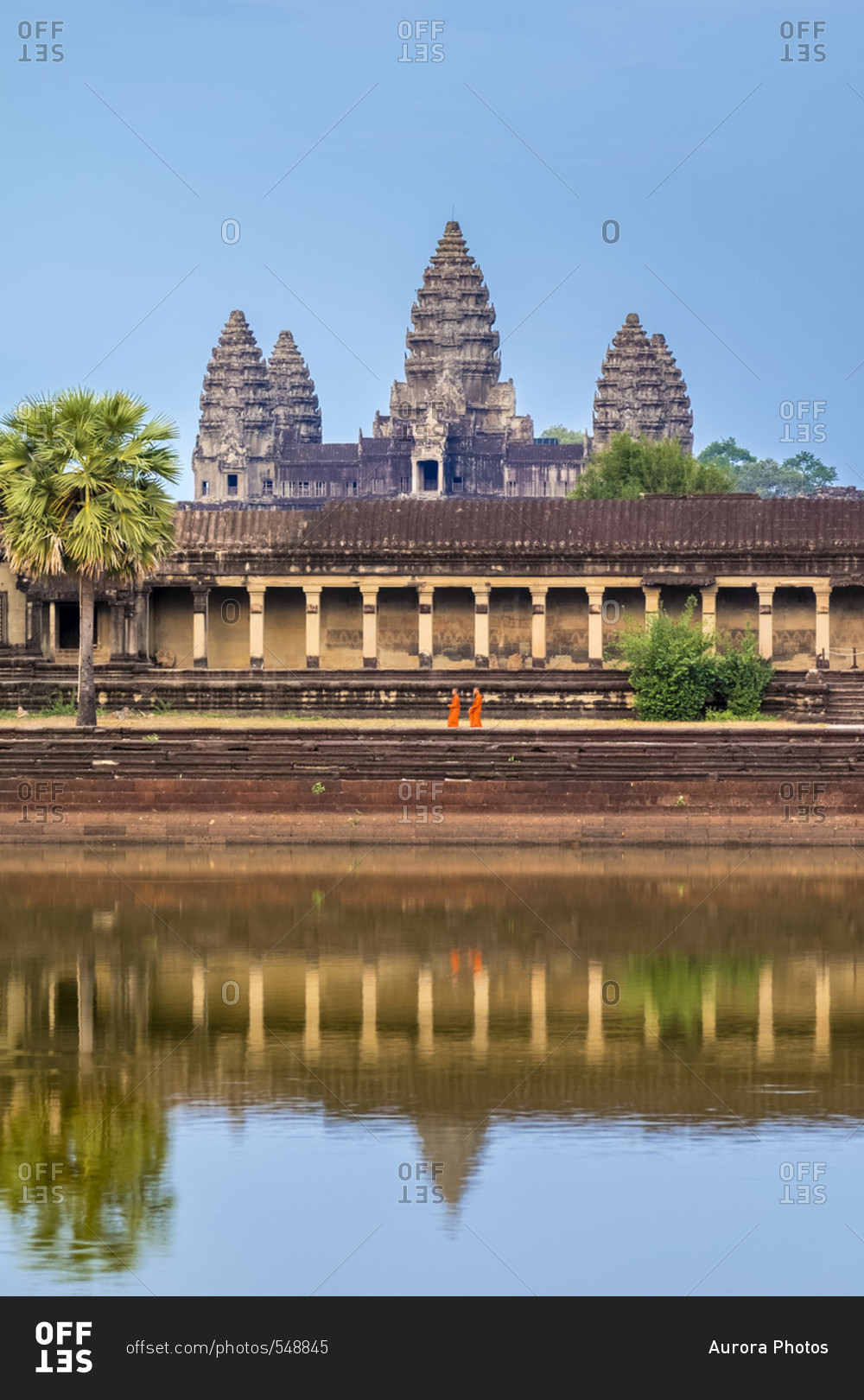 Krong Siem Reap, Siem Reap, Cambodia - April 23, 2015: Two monks