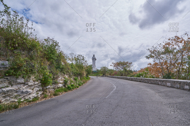 Road leading to the Christ of Havana statue in Havana, Cuba