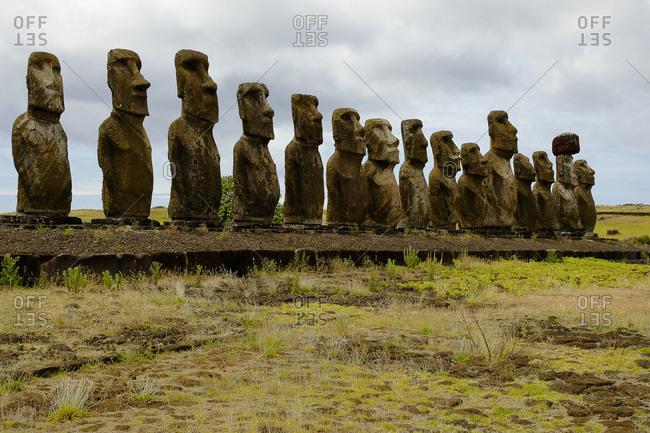 The Moai\'s of Ahu Tongariki on Easter Island.