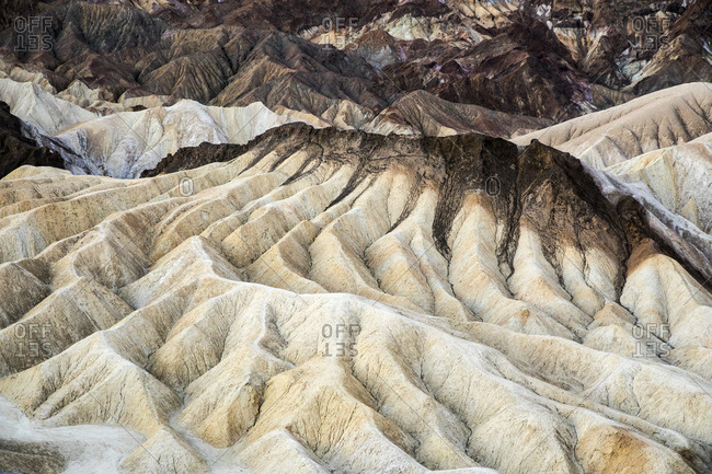 Undulating badlands at Death Valley National Park, California