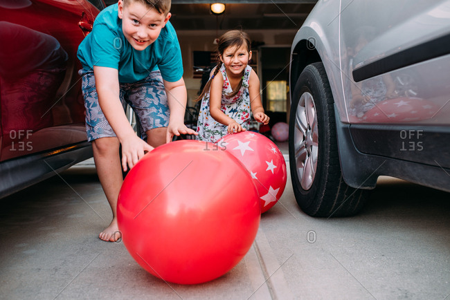 Large plastic store ball