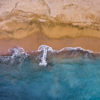 Aerial view of a beach in Gran Canaria, Canary Islands, Spain