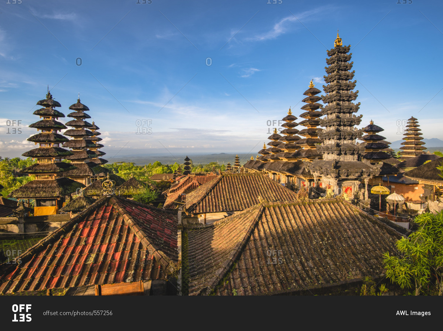 Pura Agung Besakih temple complex, Besakih, Bali, Indonesia. The most important Hindu temple in Bali.