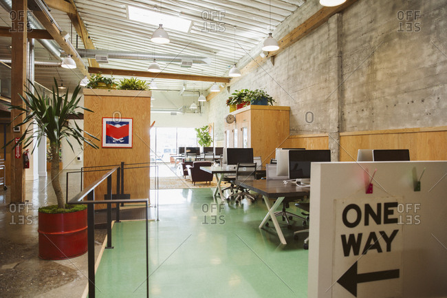 Interior of creative modern office