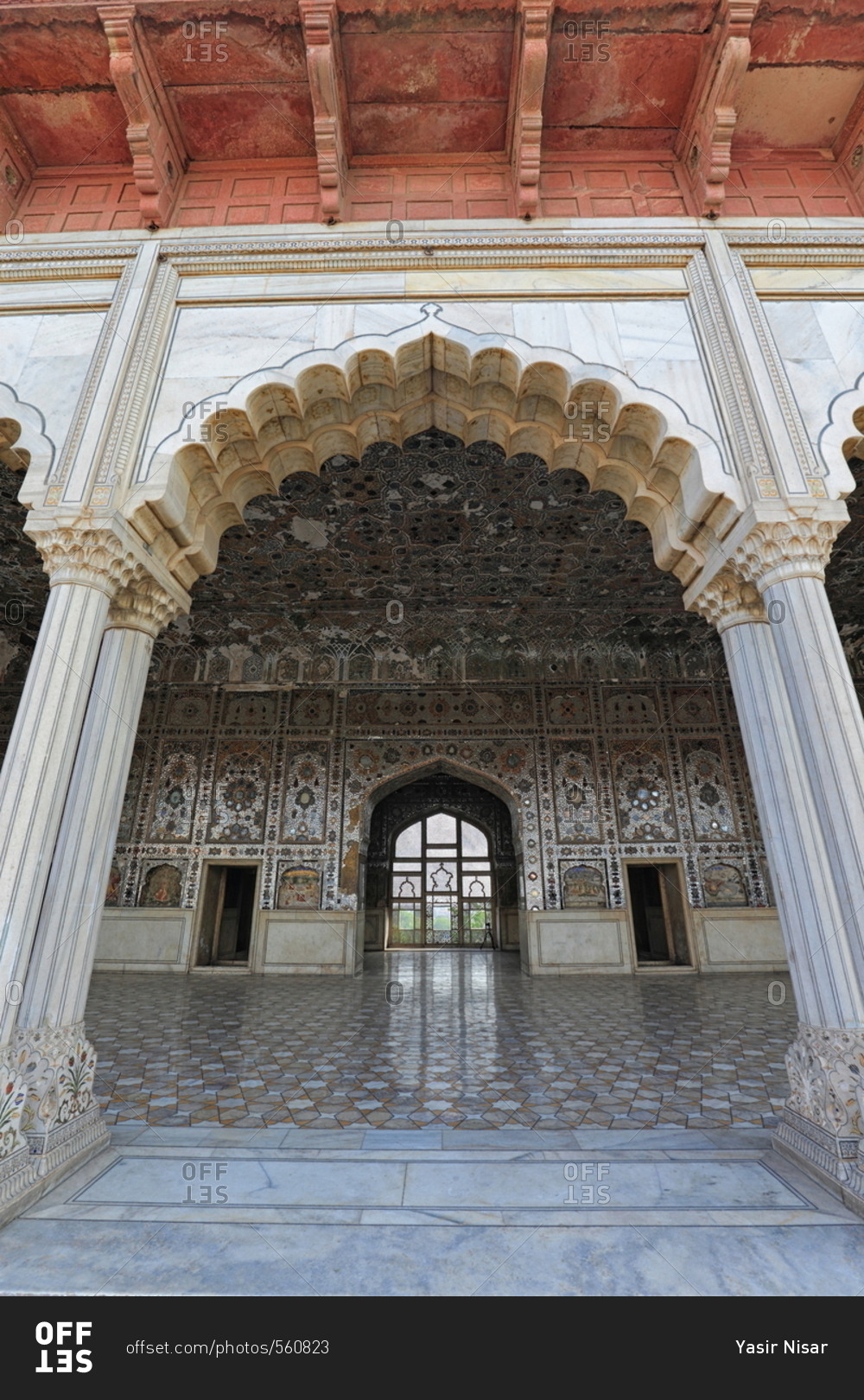 Sheesh Mahal exterior at Lahore Fort, Lahore, Pakistan stock photo - OFFSET