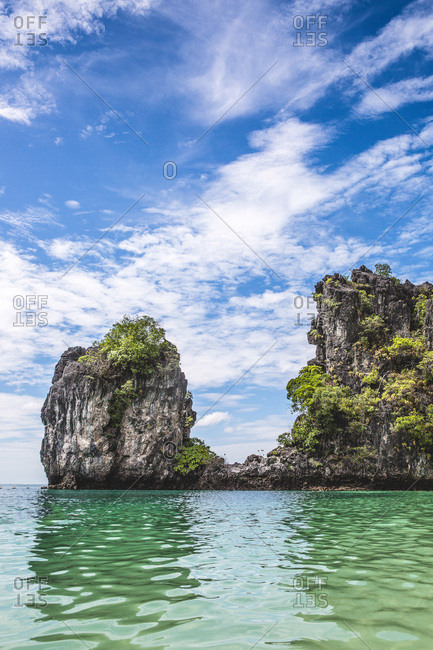 Seaside cliffs at the Hong Islands in Thailand