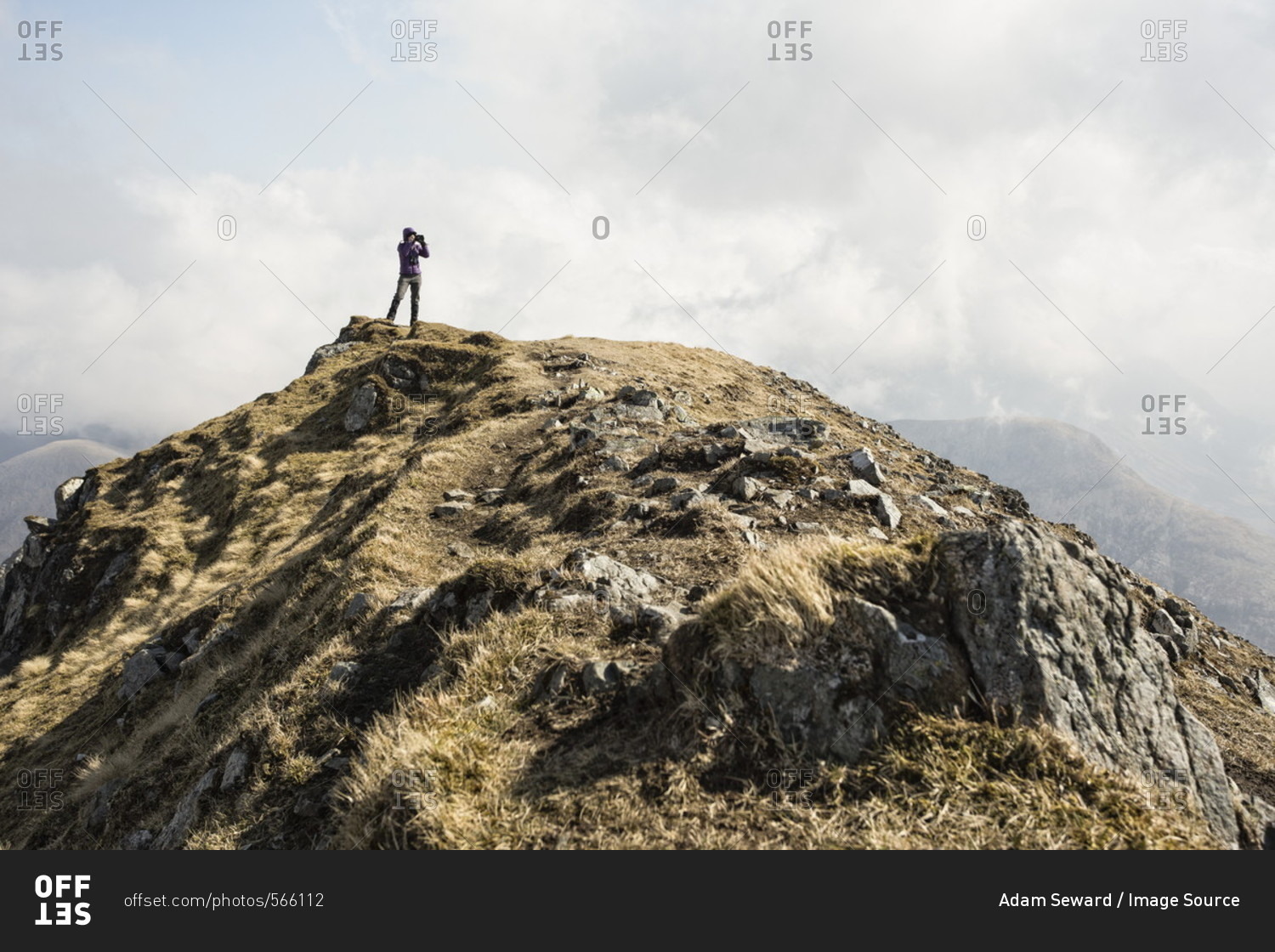 Woman on top of Marsco, Glen Sligachan, Isle of Skye, Scotland