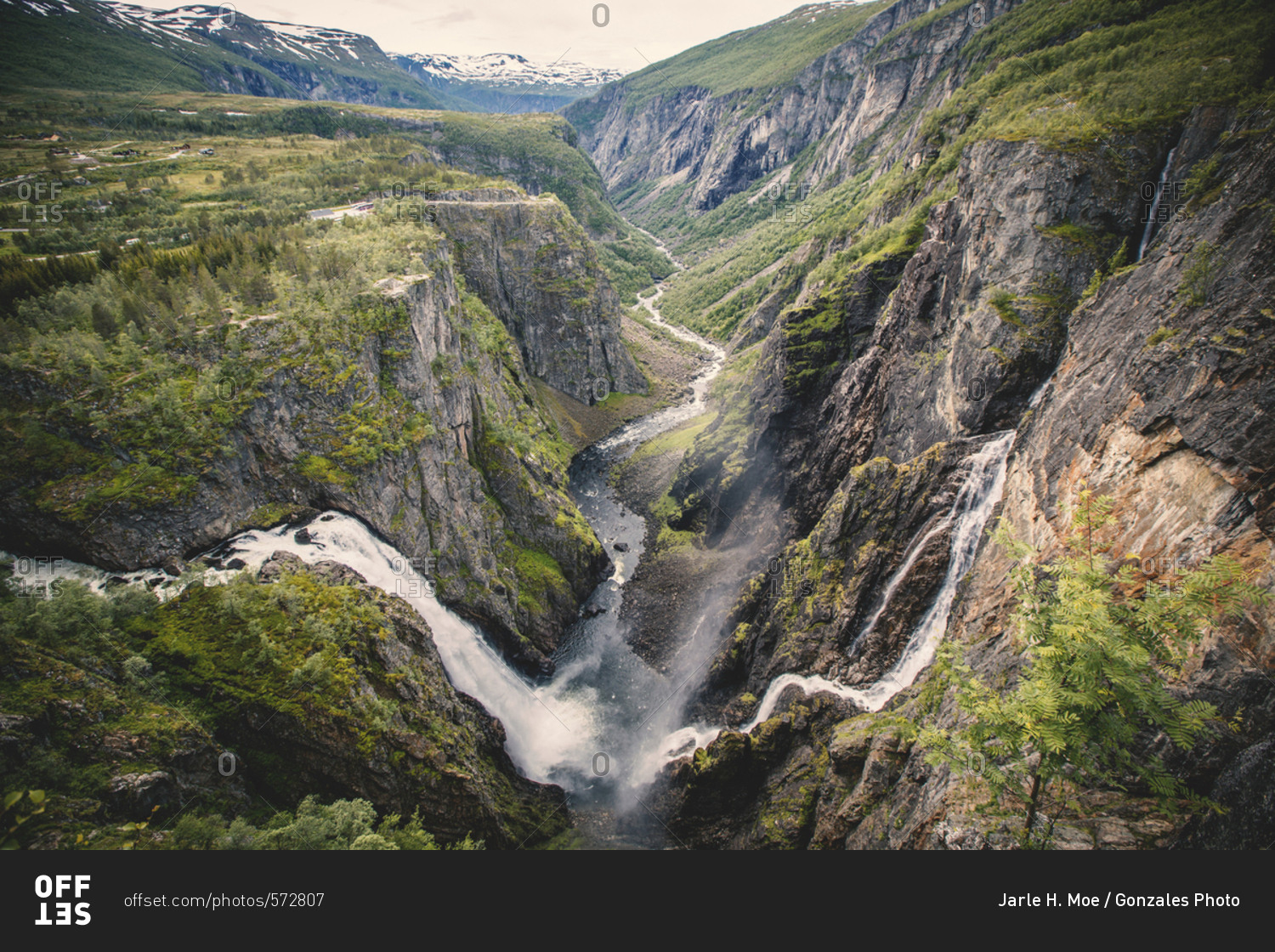 Voringfossen is a waterfall in Hordaland Norway