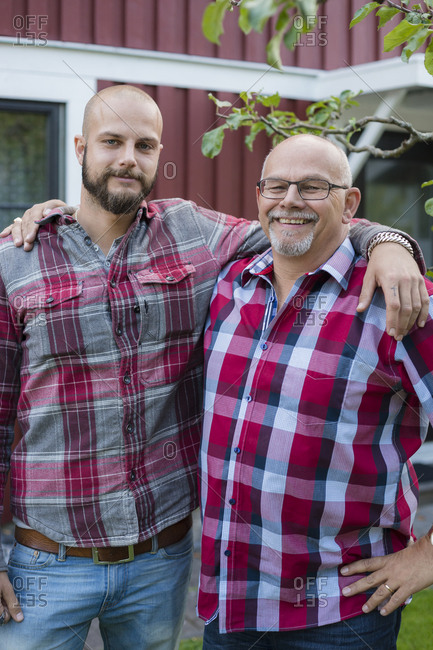 Portrait of father and son