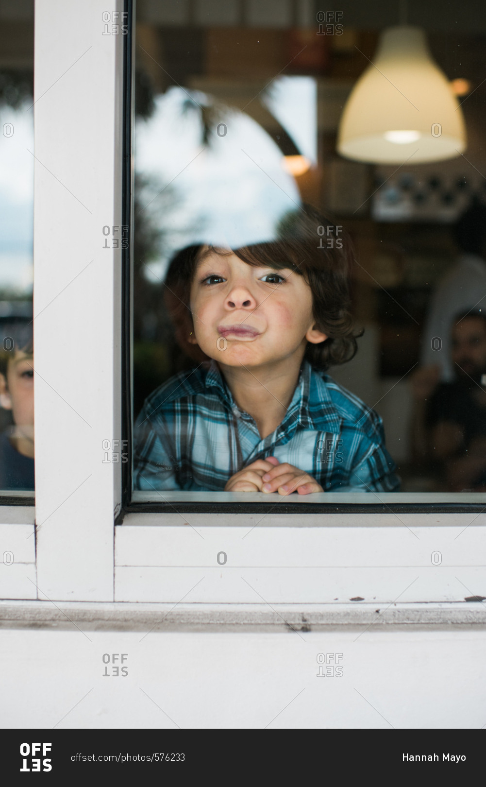 Lips Against The Glass.Lips Mouth Stock Photos Offset