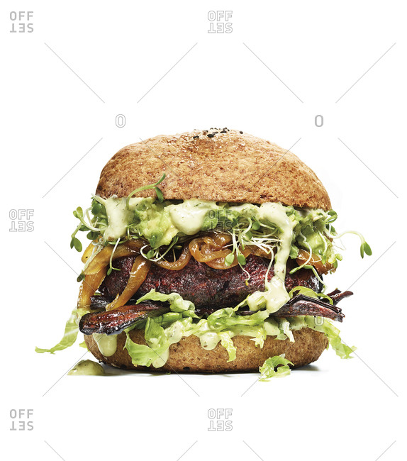 Veggie burger on gluten free bun