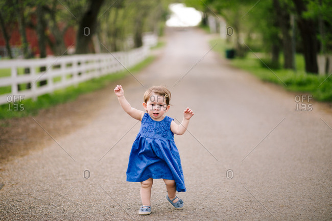 baby girl walking