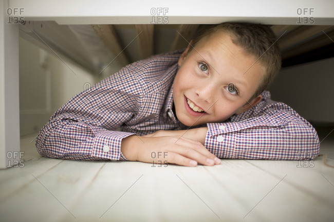 hiding under the bed