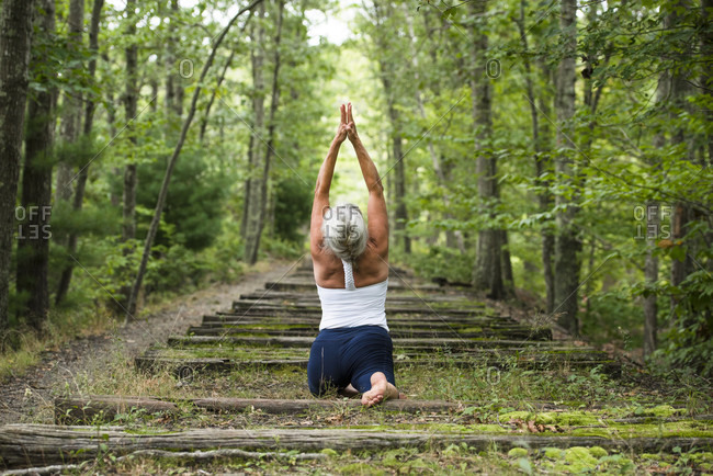 Yoga in the forest