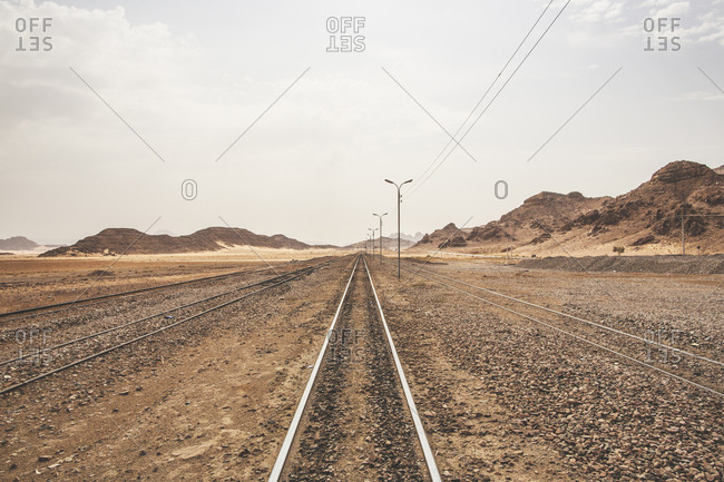 Railway tracks in Jordan