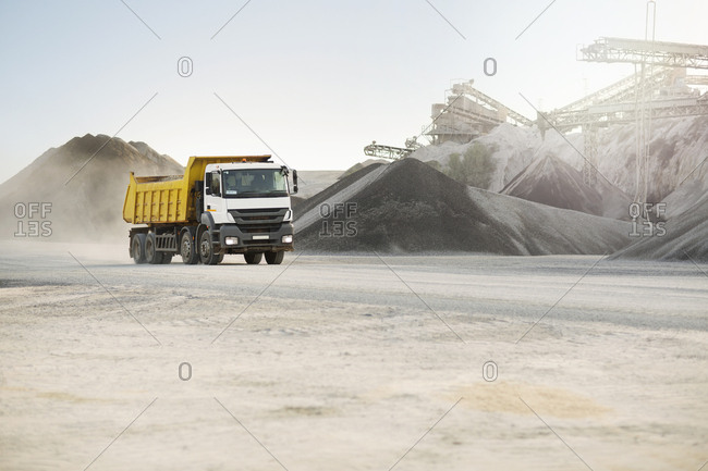 Dump truck at quarry