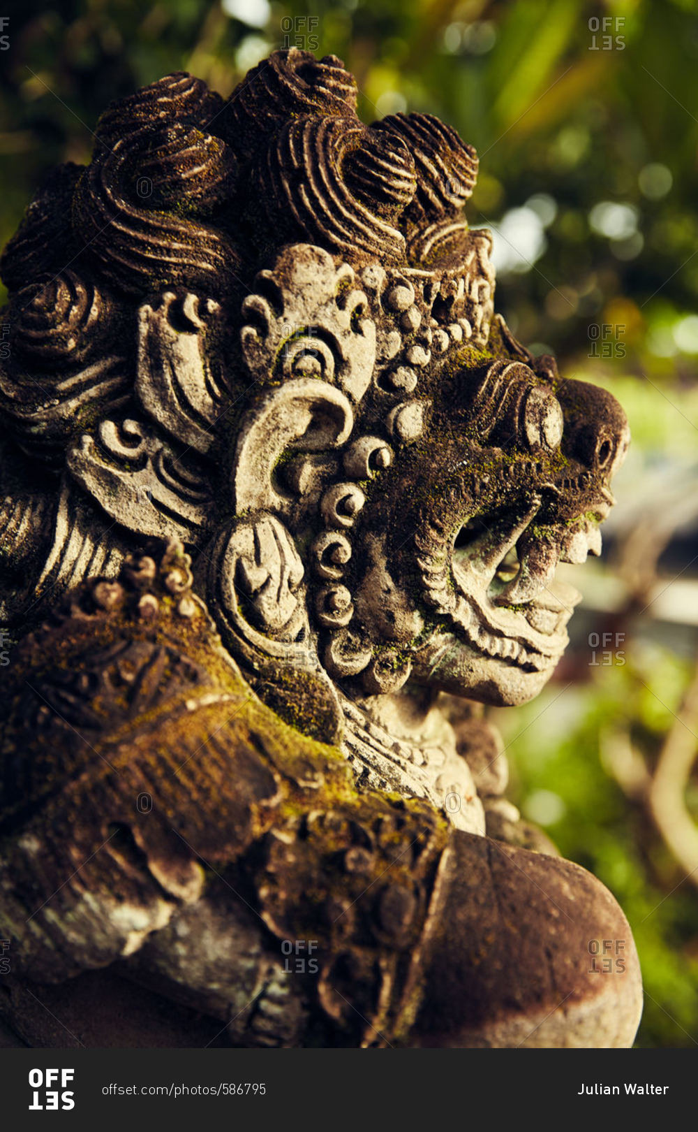 Close up of a sculpture in Denpasar, Bali, Indonesia
