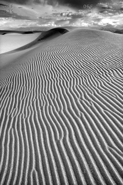 Sand dunes with lines in California