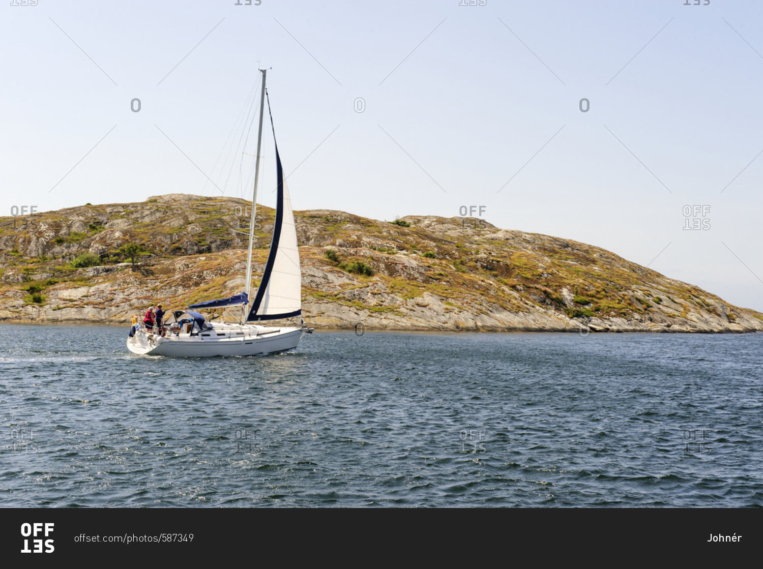 People sailing on boat