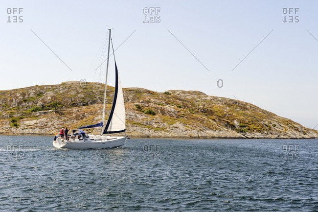 People sailing on boat