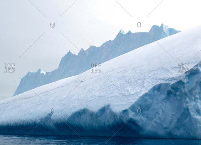 Iceberg, ice floe, in the southern ocean, 180 miles north of East Antarctica, Antarctica