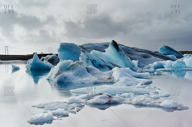 Ice on Jokulsarlon glacier lake, Iceland