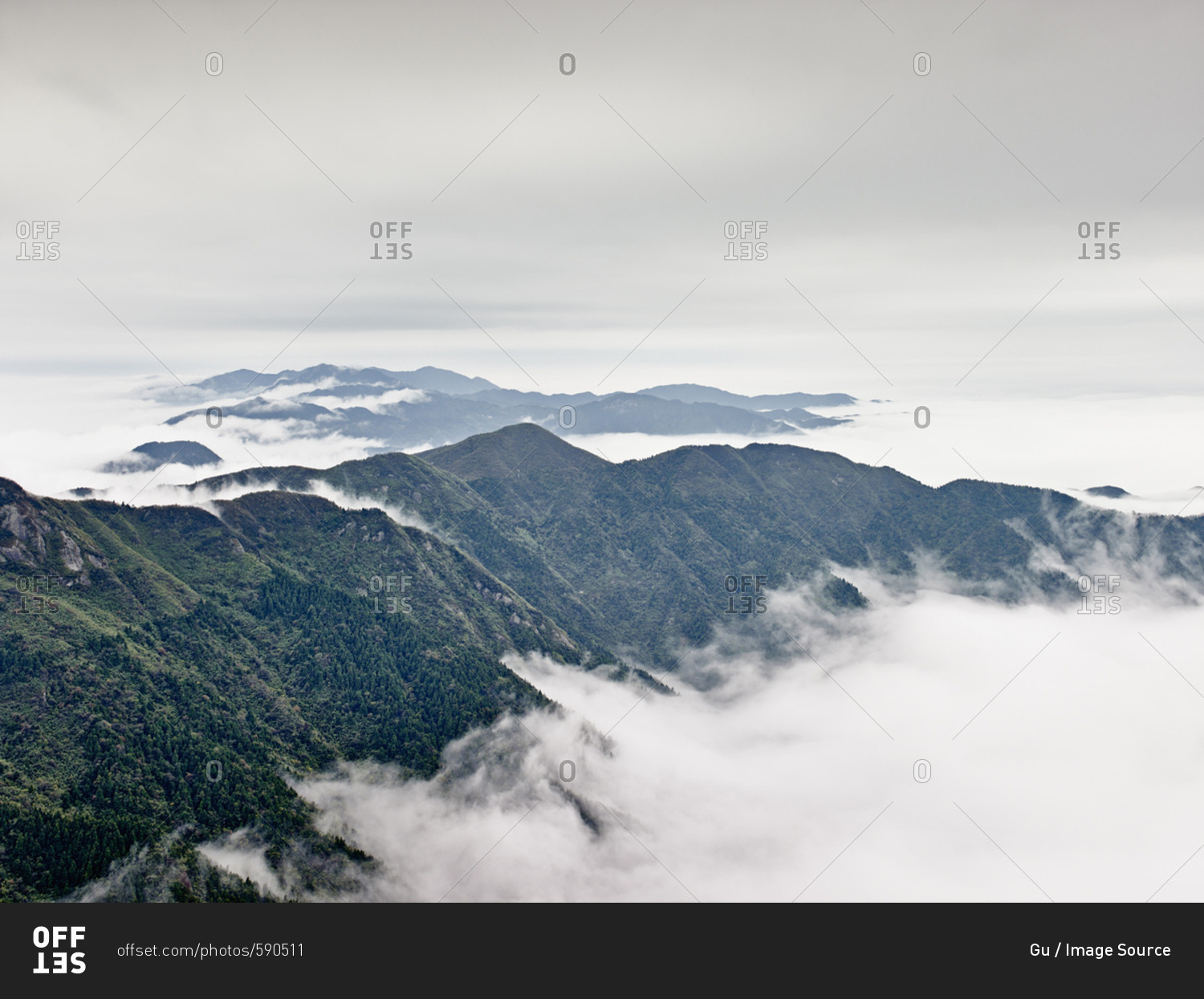 Hengshan mountain in cloud, Nanyue, China.