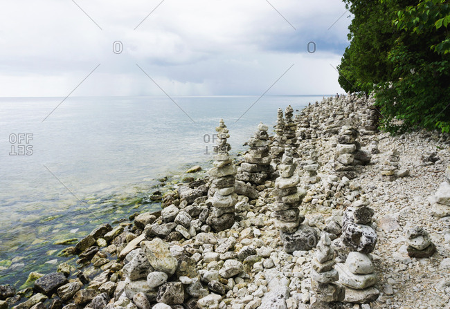 Cave Point Door County Stock Photos Offset