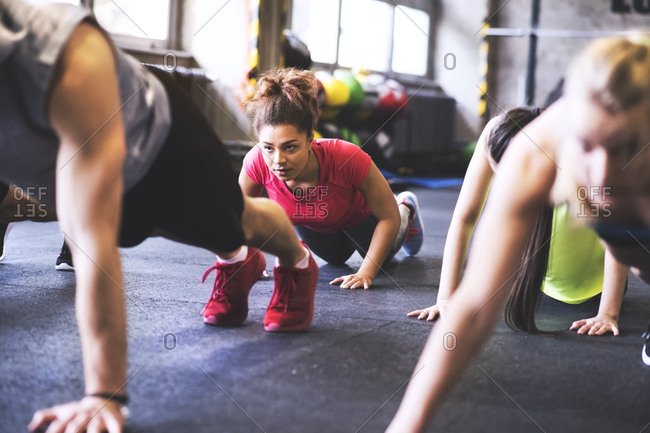 young people exercising