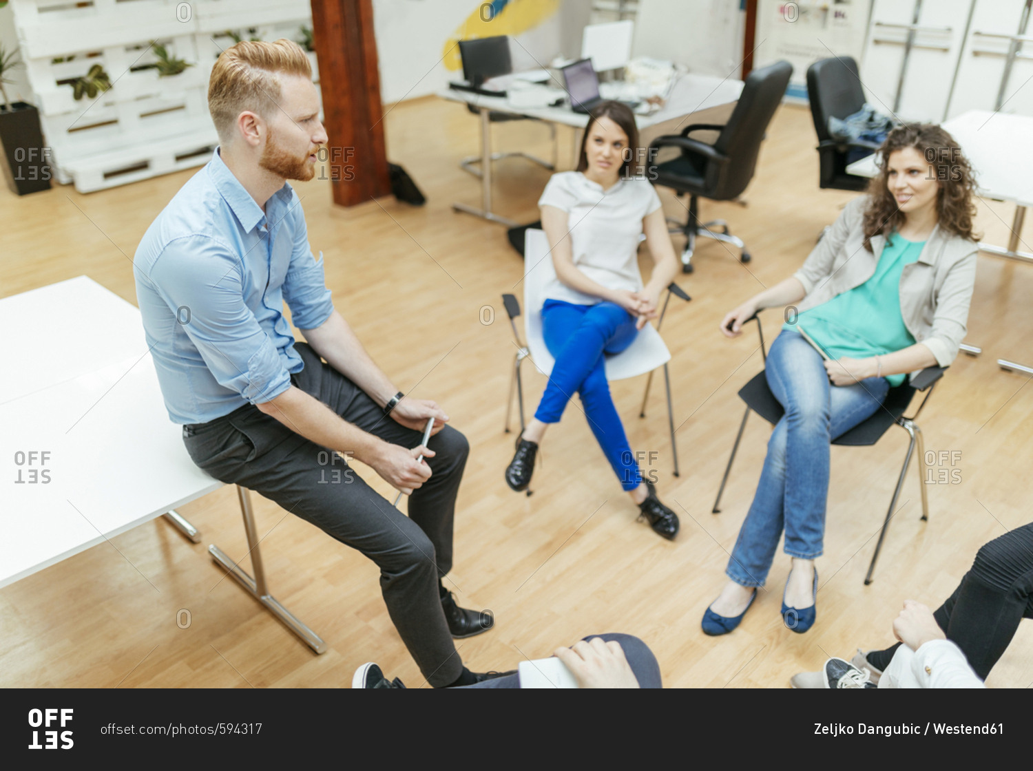 Business people having a project meeting in office