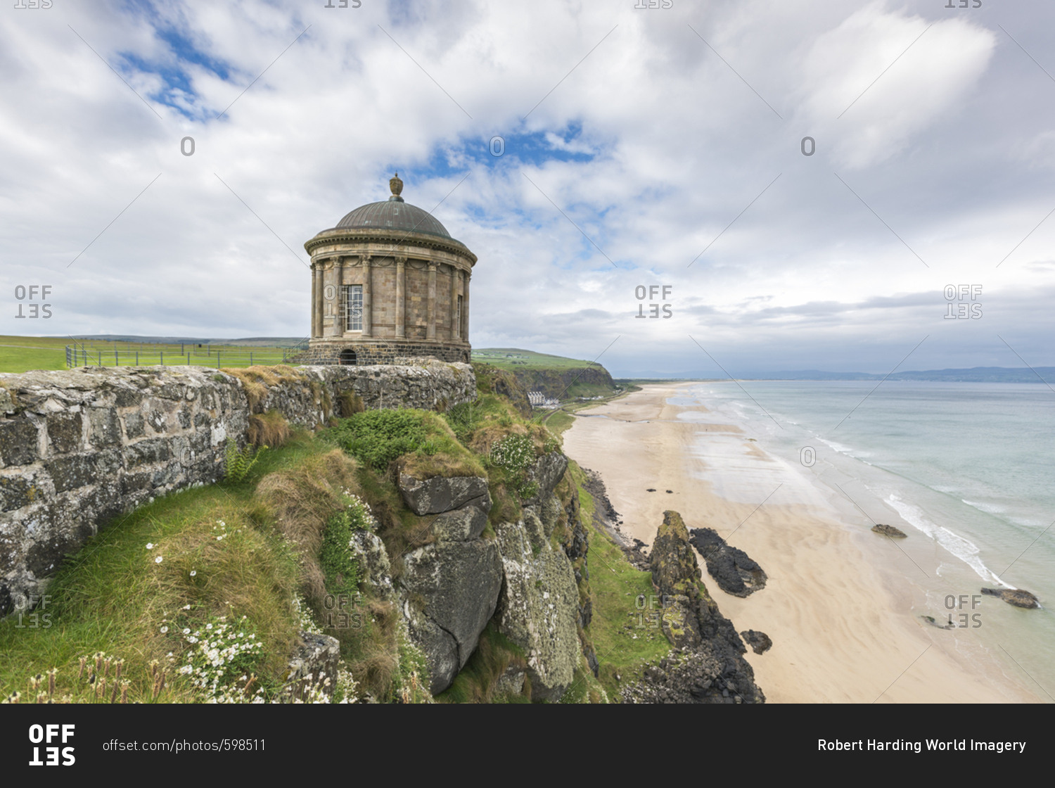 Mussenden Temple, Castlerock, County Londonderry, Ulster region, Northern Ireland, United Kingdom, Europe