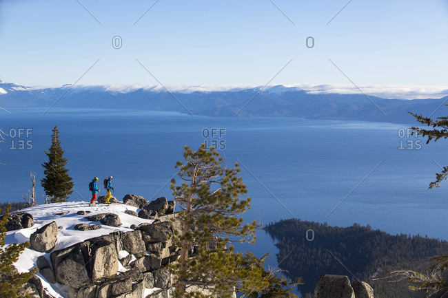 Maggie's Peak - Lake Tahoe, CA, USA - March 11, 2014: Eric Bryant & Rylan Cordova  Lake Tahoe, CA