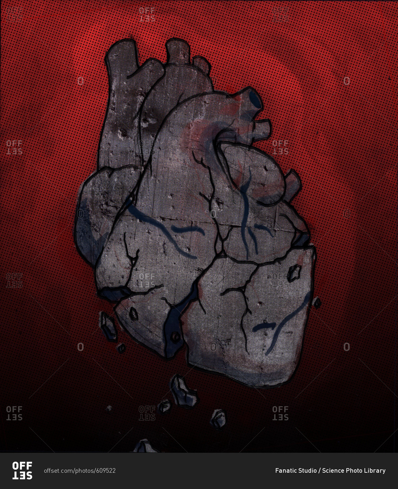 Сердце камень арт