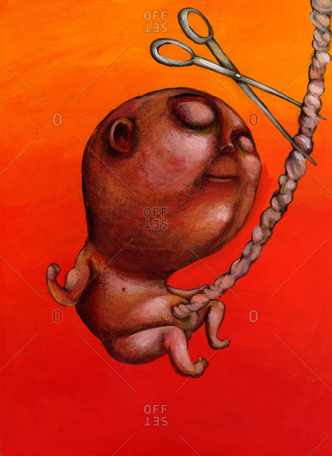 Illustration of child birth